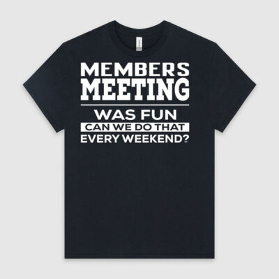 Members meeting was fun - White Print Thumbnail