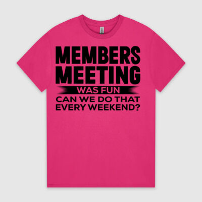 Member's meeting was fun - Black Print Thumbnail